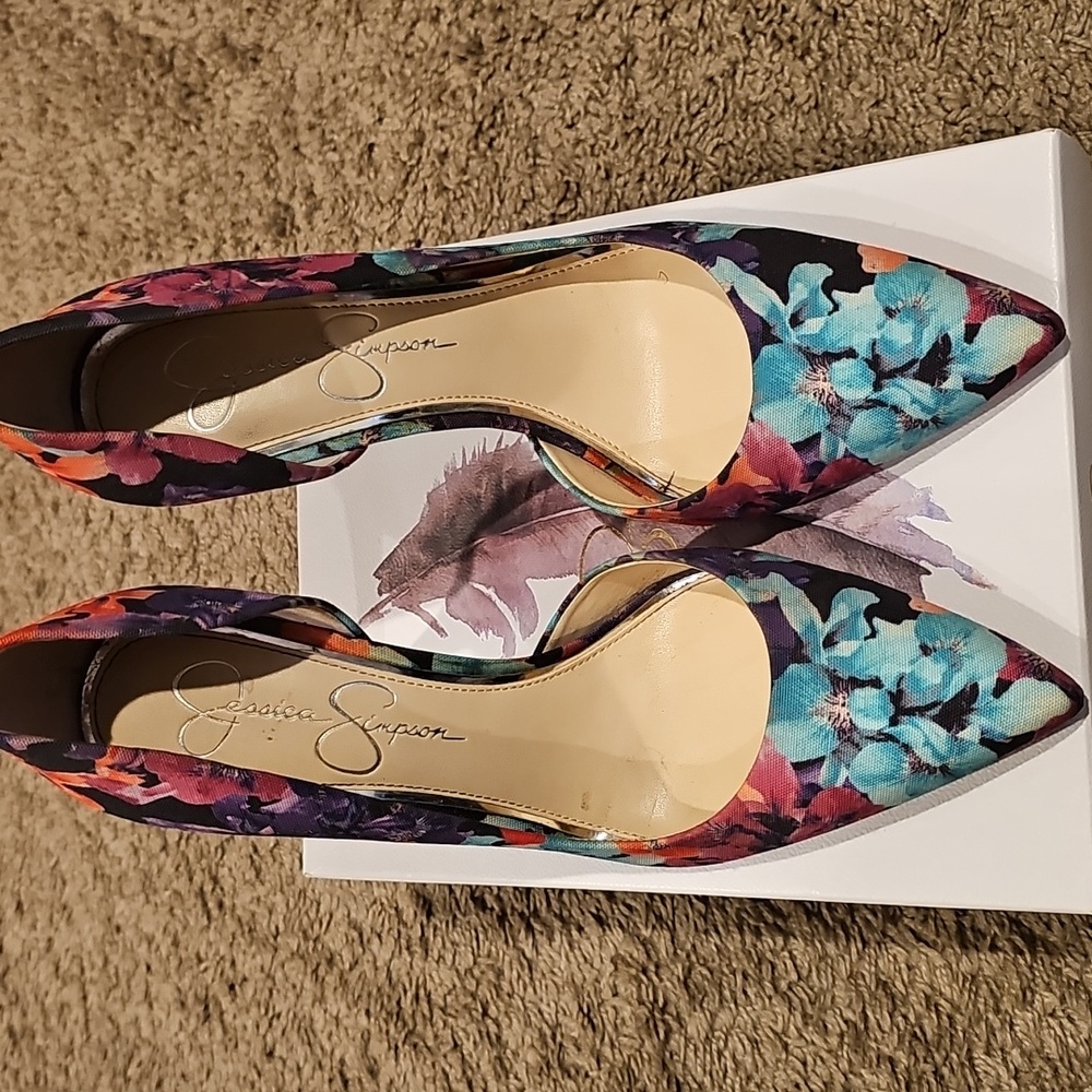 Jessica Simpson Multicolor Floral Heels